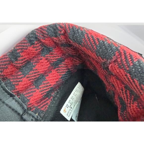 Timberland Womens Leather Boots Size 8.5 Black Plaid Red Laces Waterproof Zip - Picture 10 of 13